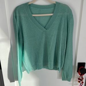 Girl. Green V Neck Sweater